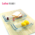 Heat resistant glass  rectangle fresh food bakeware set